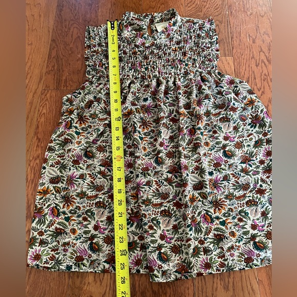 🖤 Anthropologie Maeve Darby Floral Print Sleeveless Blouse - Picture 3 of 7